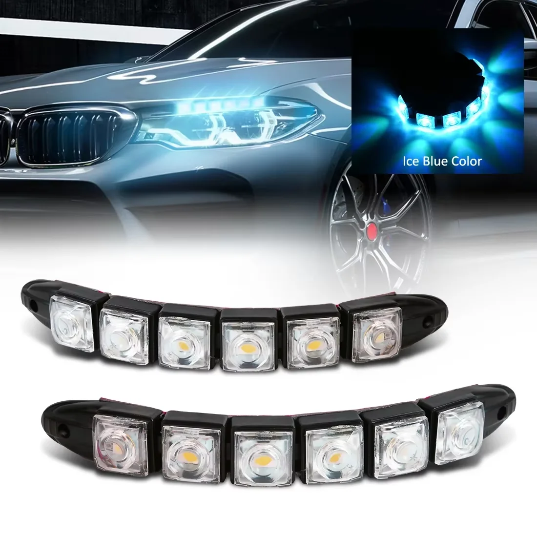 Running Headlamp Led - 2 adet LED su geçirmez DRL