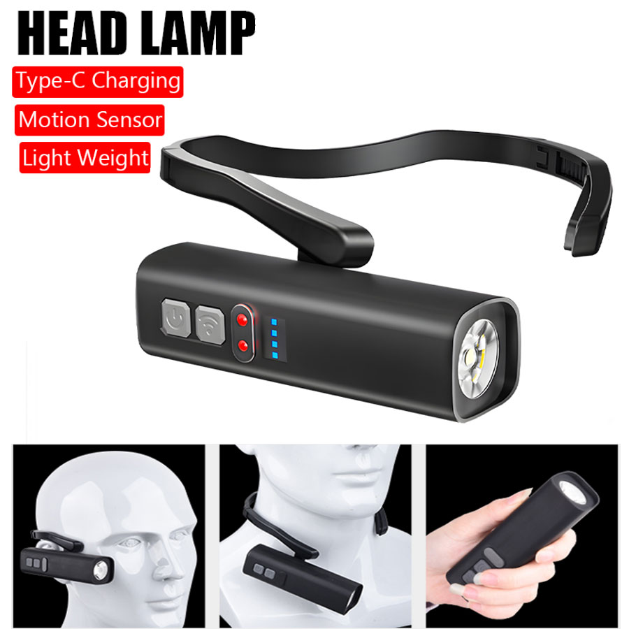 Running Headlamp Led - Süper Parlak Kulak Klipsli Far USB