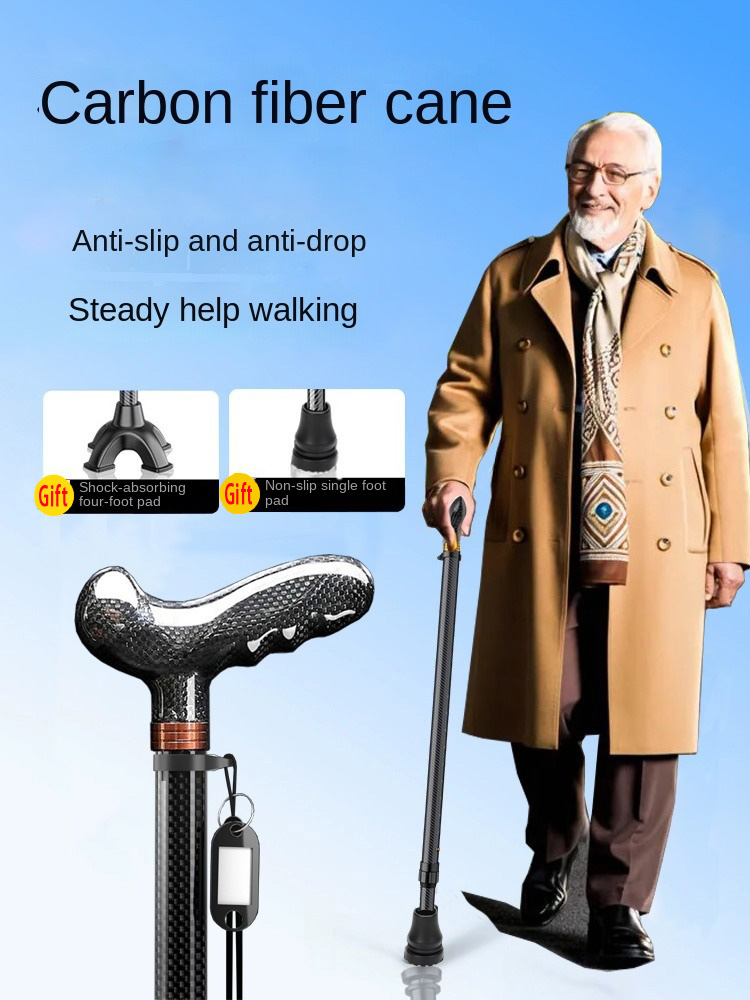 Trekking Pole Carbon - Geri Çekilebilir Karbon Yürüyüş Bastonu, Kaymaz