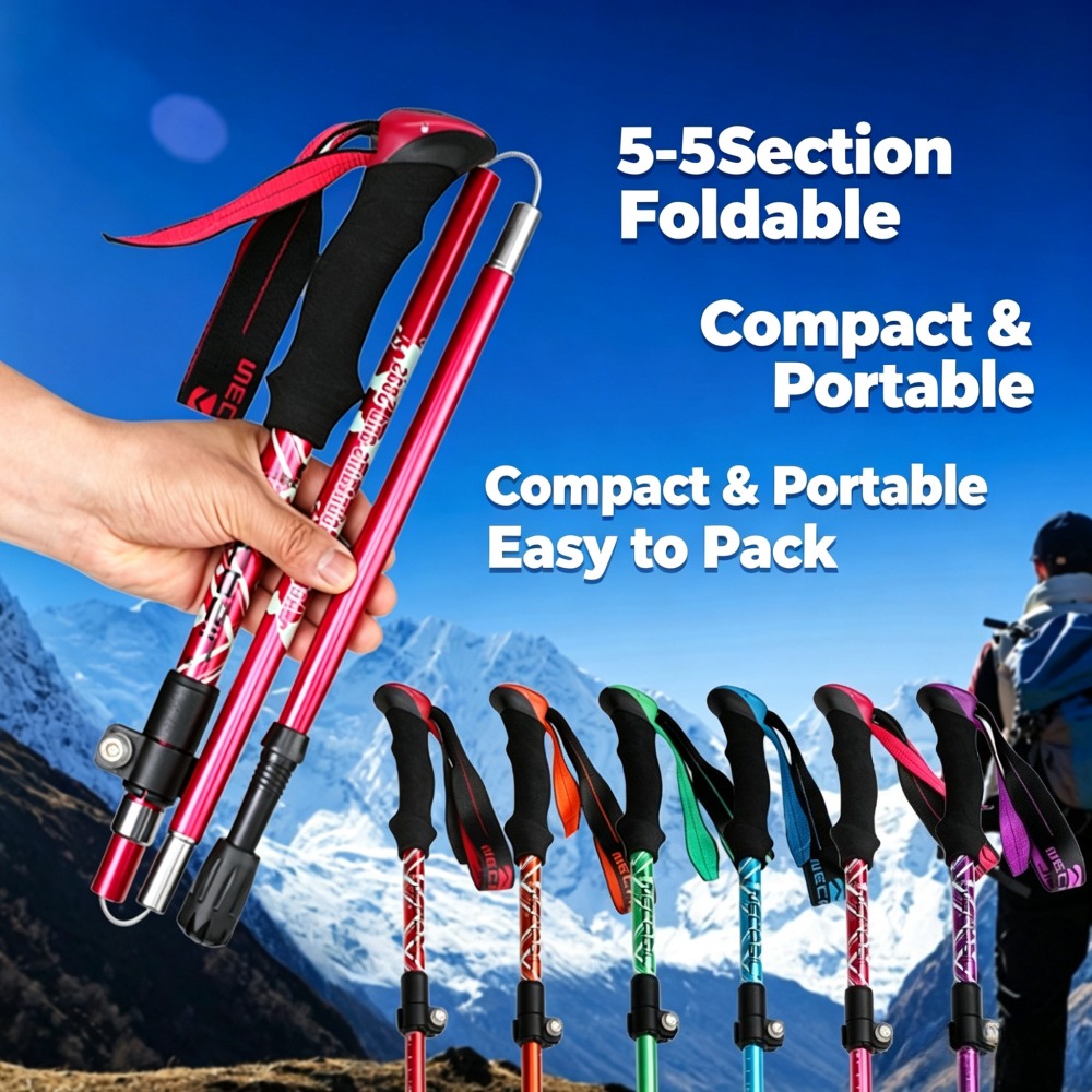 Trekking Pole Carbon - Açık Hava Dağcılık Turizmi Beş Bölümlü