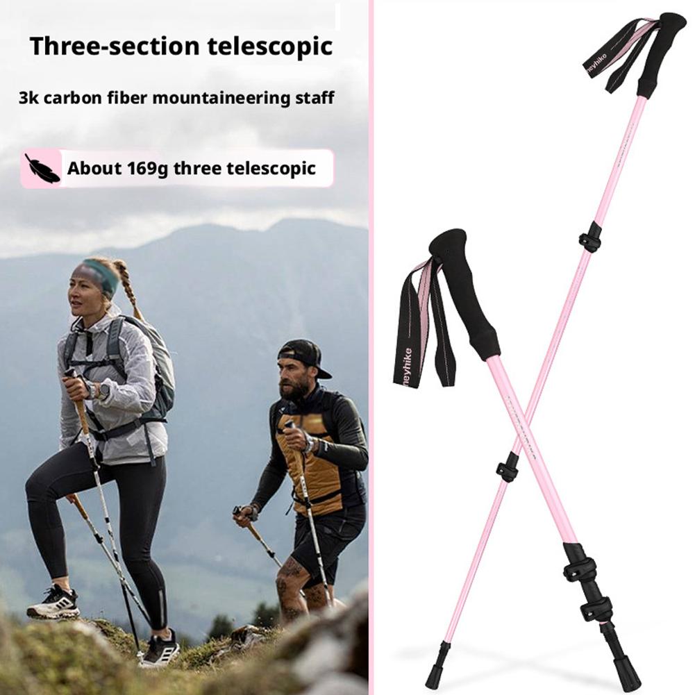 Trekking Pole Carbon - Ultra Hafif Katlanabilir 3 Bölümlü Trekking