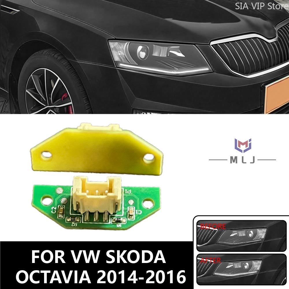 Running Headlamp Led - 2014 2015 2016 Volkswagen Skoda Octavia