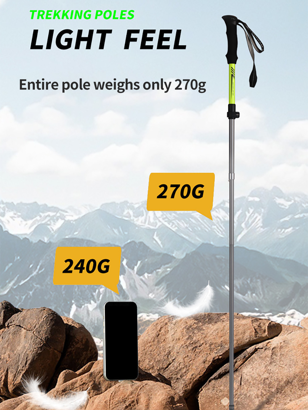 Katlanabilir Trekking Batonu 7 - Trekking Pole Carbon incelemesi ve fiyatı