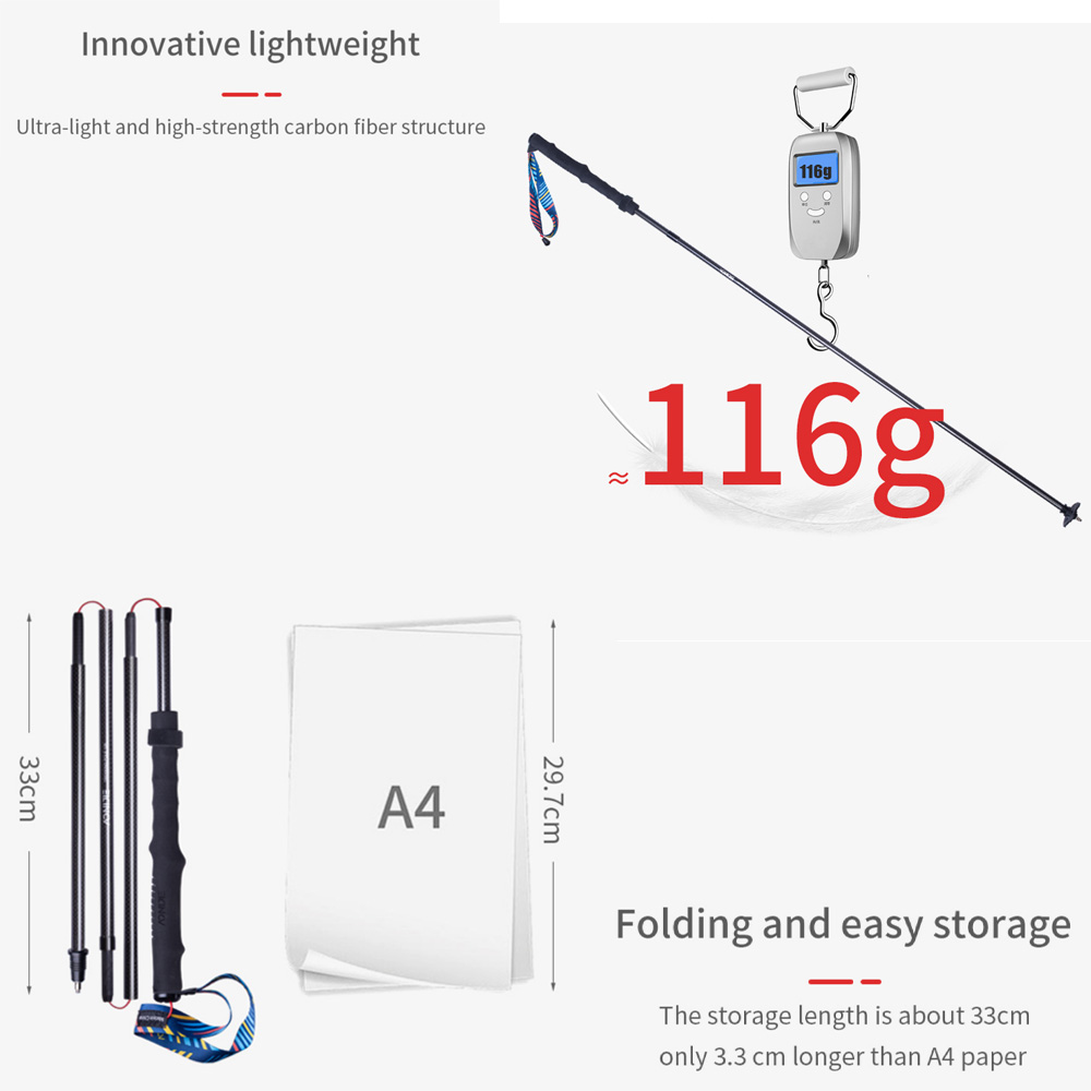 2 adet AONIJIE E4204 hafif kat - Trekking Pole Carbon incelemesi ve fiyatı